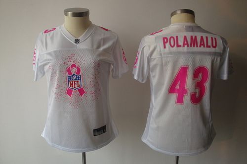 Steelers #43 Troy Polamalu White 2011 Breast Cancer Awareness Stitched NFL Jersey